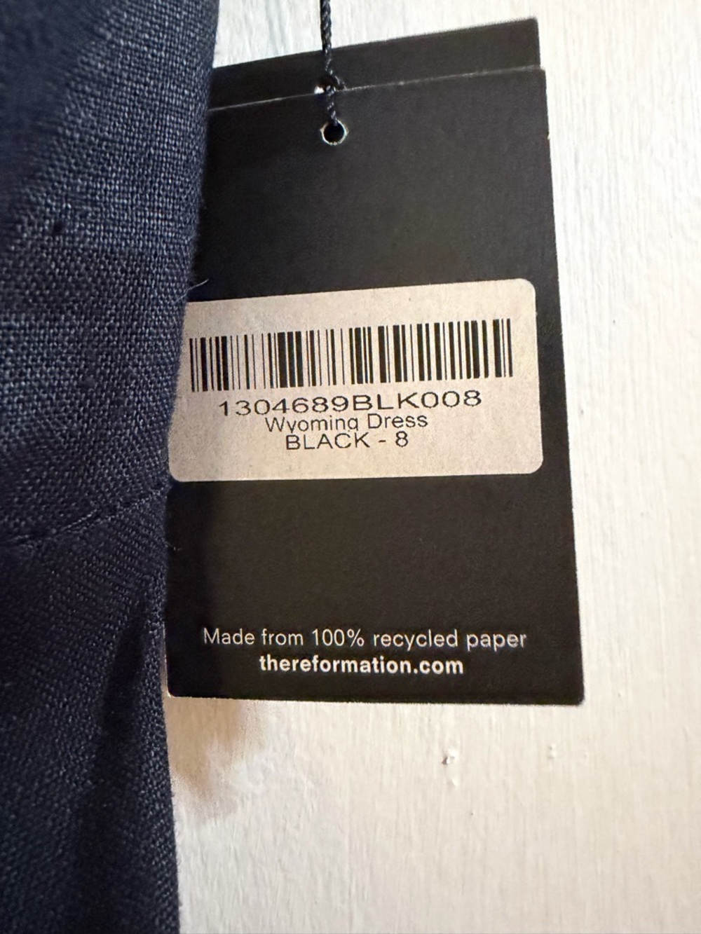 NWT Reformation Wyoming Linen Dress Black Midi 8 - Picture 11 of 14